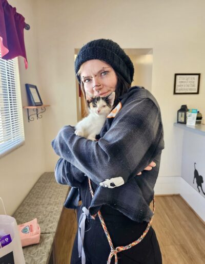 Vet Tech with Kitten